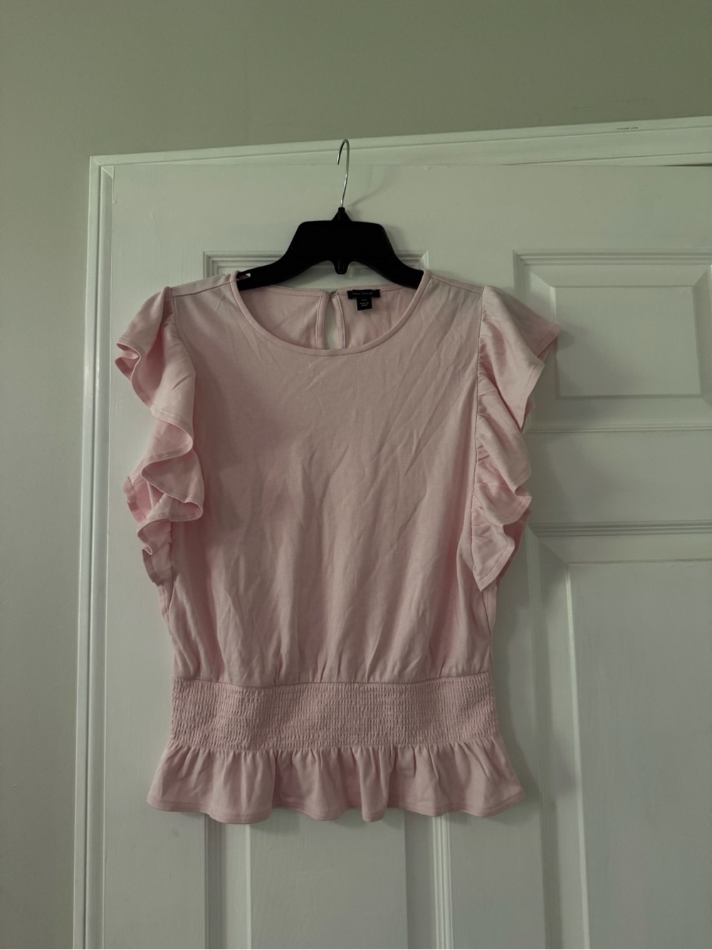 Ruffled Waist Peplum Top